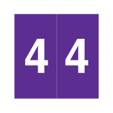 KKL-4 | Purple #4 Labels S&W KKL Numeric Series Size 1-1/2H x 1-1/2W 500/Box