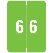 KXY-6 | Green #6 Labels Match KARDEX Series Size 2H x 1-1/2W Laminated 500/Box 