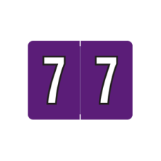 L8700-7 | Purple #7 Labels Tab Products L8700 Size 15/16H x 1-1/4W 500/Box Laminated