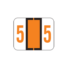 L9998-5 | Orange #5 Labels, File Doctor Numeric Labels, 500/Box