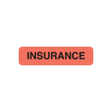 MAP119 - INSURANCE - Fluorescent Red with Black Print