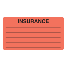 MAP1570 - INSURANCE - Fluorescent Red with Black Print