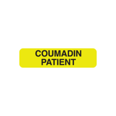 MAP228 - COUMADIN PATIENT - Fl Chartreuse/Black Print