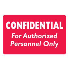 MAP253 - CONFIDENTIAL FOR AUTH - Red with White Print