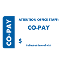 MAP3150 - CO-PAY - White and Blue Label 250 Labels/Box