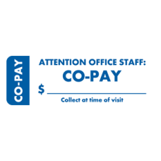 MAP3160-WR - CO-PAY - White and Blue Label 250/Box