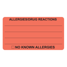 MAP3230 - ALLERGIES/DRUG REACTION - Fl Red/Bk Print