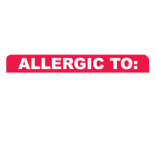 MAP3290 - ALLERGIC TO: - White and Red with White Print