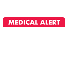 MAP3420 - MEDICAL ALERT - White/Red with White Print