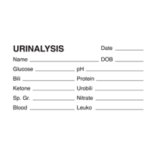 MAP3510 - URINALYSIS - White Label with Black Print