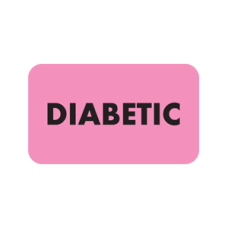 MAP3530 - DIABETIC Labels - Fluorescent Pink with Black Print