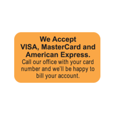 MAP4660 - WE ACCEPT VISA - Fluorescent Orange/Bk Print