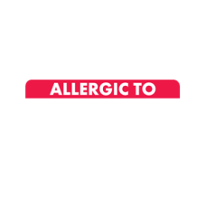 MAP498 - ALLERGIC TO: - White and Red with White Print