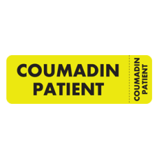 MAP5220-WR - COUMADIN PATIENT - Fl Chartreuse/Black 