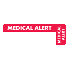 MAP6270 - MEDICAL ALERT - White and Red/White Print