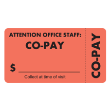 MAP6410 - CO-PAY - Fluorescent Red Label with Black Print