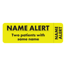 MAP6470 - NAME ALERT Labels - FL Chartreuse, Black Print