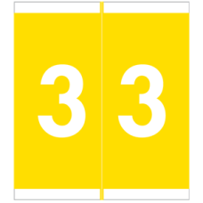 NAVM-3 | Yellow #3 Labels Barkley FDAVM Series Size 1-3/16H x 1-1/2W Laminated 500/Box
