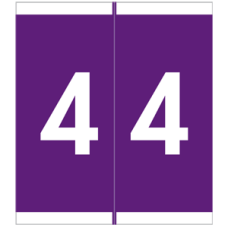 NAVM-4 | Purple #4 Labels Barkley FDAVM Series Size 1-3/16H x 1-1/2W Laminated 500/Box