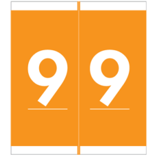NAVM-9 | Orange #9 Labels Barkley FDAVM Series Size 1-3/16H x 1-1/2W Laminated 500/Box