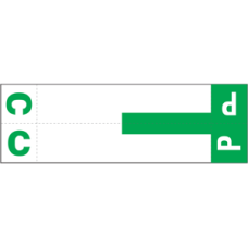 NCC-CP | Smead 67154 Dk Green CP Alpha Labels Size 1-5/32H x 3-5/8W 100/Pack 