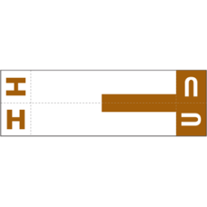 NCC-HU | Smead 67159 Dk Brown HU Alpha Labels Size 1-5/32H x 3-5/8W 100/Pack 