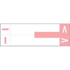 NCC-IV | Smead 67160 Pink IV Alpha Labels Size 1-5/32H x 3-5/8W 100/Pack 