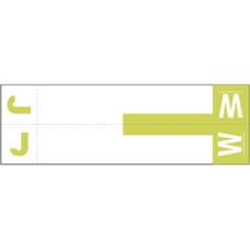 NCC-JW | Smead 67161 Yellow JW Alpha Labels Size 1-5/32H x 3-5/8W 100/Pack 