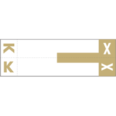 NCC-KX | Smead 67162 Lt Brown KX Alpha Labels Size 1-5/32H x 3-5/8W 100/Pack 