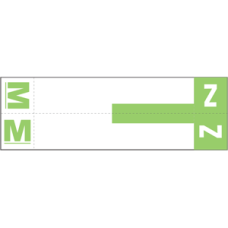 NCC-MZ |Smead 67164 Lt Green MZ Alpha Labels Size 1-5/32H x 3-5/8W 100/Pack 