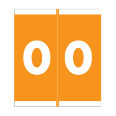 NSFM-0 | Orange #0 Labels Barkley FNSFM Size 1-3/16H x 1-1/2W Laminated 500/Box