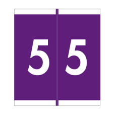 NSFM-5 | Purple #5 Labels Barkley FNSFM Size 1-3/16H x 1-1/2W Laminated 500/Box