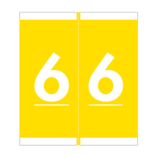 NSFM-6 | Yellow #6 Labels Barkley FNSFM Size 1-3/16H x 1-1/2W Laminated 500/Box