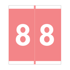 NSFM-8 | Pink #8 Labels Barkley FNSFM Size 1-3/16H x 1-1/2W Laminated 500/Box