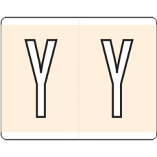 PSF139-Y | Tan Y Labels Kardex PSF139 Size 1-1/4H x 1-1/2W Laminated 500/Box