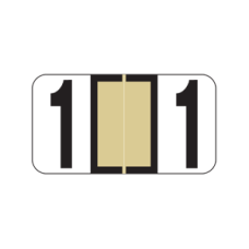 RAN-1 | Tan #1 Labels Reynolds Autofile Size 7/8H x 1-5/8W 500/Box Laminated