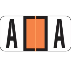 Orange A Reynolds Alpha Labels Ringbook Size 3/4 x 1-1/2 Laminated 240/Pack