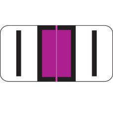 Purple I Reynolds Alpha Labels Ringbook Size 3/4 x 1-1/2 Laminated 240/Pack