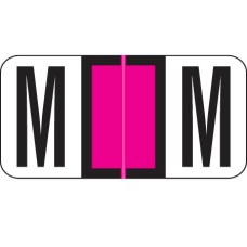 Fl. Pink M Reynolds Alpha Labels Ringbook Size 3/4 x 1-1/2 Laminated 240/Pack