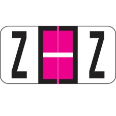 Fl. Pink Z Reynolds Alpha Labels Ringbook Size 3/4 x 1-1/2 Laminated 240/Pack