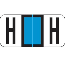 Lt. Blue H Reynolds Alpha Labels Size 3/4 x 1-1/2 Laminated 500/Roll