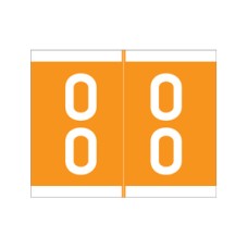 DSFM-00 | Orange #00-09 Barkley FDSFM Double Digit 1-3/16H x 1-1/2W Laminated 500/Box