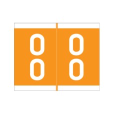 DSFM-00 | Orange #00-09 Barkley FDSFM Double Digit 1-3/16H x 1-1/2W Laminated 500/Box
