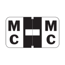 SG3R-MC | Black Mc Labels Safeguard Ringbook Size 15/16H x 1-5/8W Laminated 240/Pack