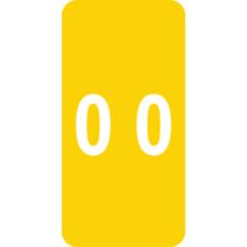 LCC-0 | Smead 67220 Yellow #0 Numeric Labels Size 2H x 1W 250/Box 