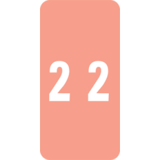 LCC-2 | Smead 67222 Pink #2 Numeric Labels Size 2H x 1W 250/Box 