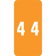LCC-4 | Smead 67224 Orange #4 Numeric Labels Size 2H x 1W 250/Box 