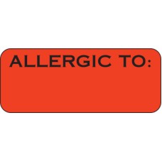 Allergy Stickers For Medical Charts