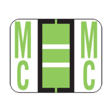 TPAF-MC | F Green Mc Labels Tab Products Fluorescents Size 1H x 1-1/4W Vinyl 500/Box