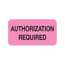UL005 - HIPAA Labels, AUTHORIZATION REQUIRED,  Pink/Bk
